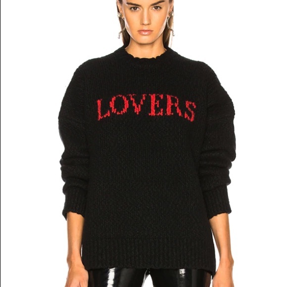 AMIRI Intarsia Lovers Wool Blend Sweater size M - Picture 3 of 8